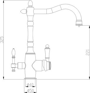Смеситель для кухни ZORG Steel Hammer SH 812 SATIN